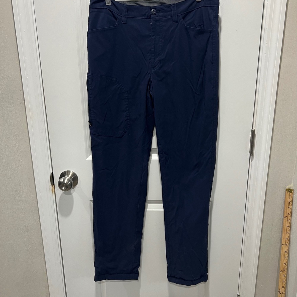 Eddie Bauer Mens Fleece Lined Performance Pants Navy Blue 34x32